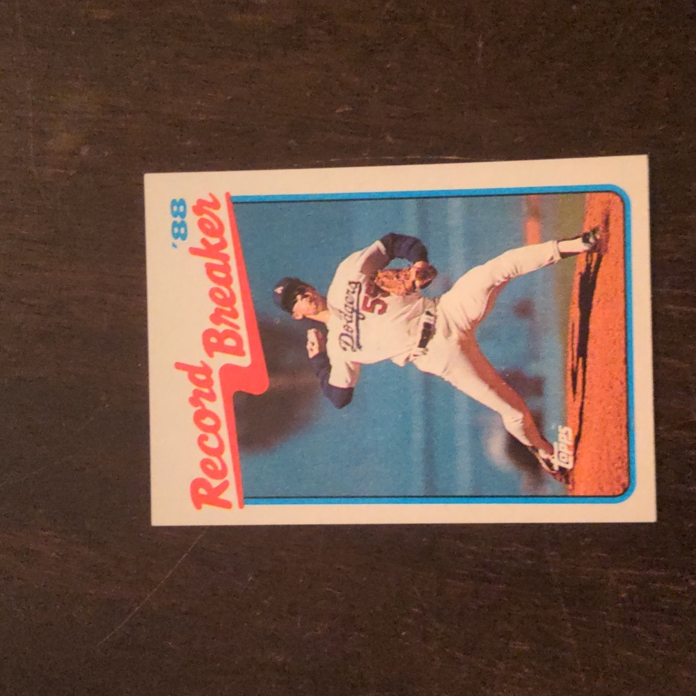 1988 Orel Hershiser Baseball Card